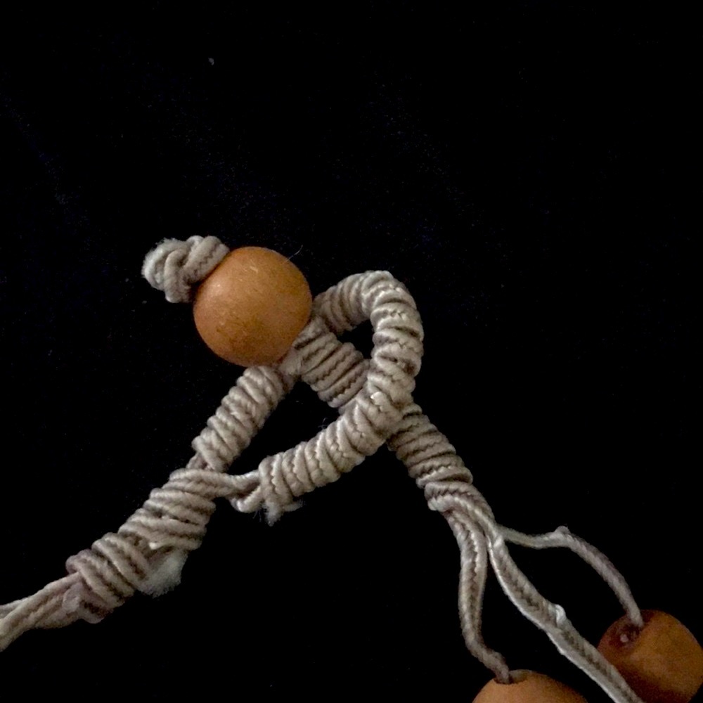 Beaded Three Strand Rope Necklace - Picture 3 of 3